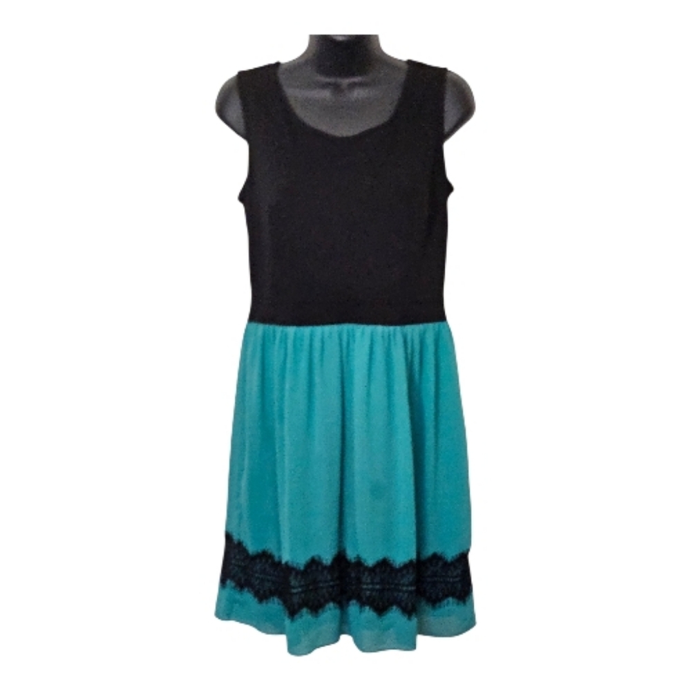 Black and Teal Dress